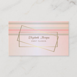 Cartão De Visita Quadro Moderno Elegante Strike, Dourado