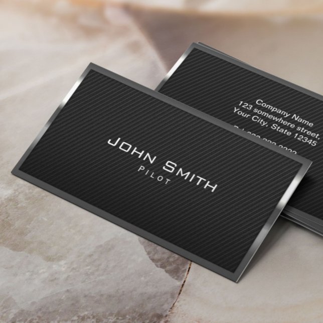 Cartão De Visita Quadro-piloto de fibra de carbono de avião moderno (Criador carregado)