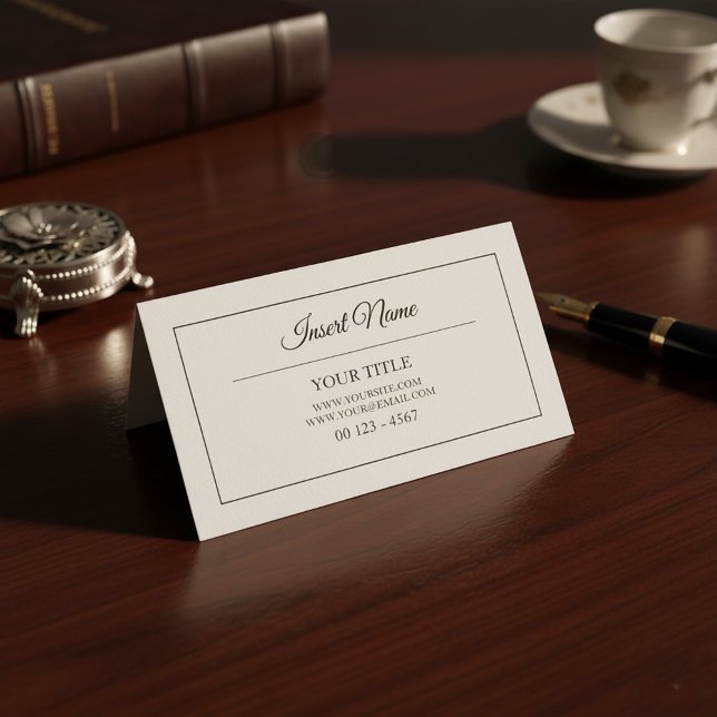 Cartão De Visita Quadro preto e branco comum clássico (Criador carregado)