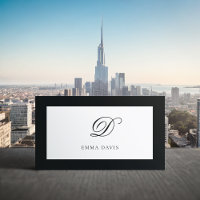 Quadro Preto Monograma Elegante
