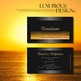 Cartão De Visita Quadro Shimmery Preto Padrão Laranja Na moda Moder