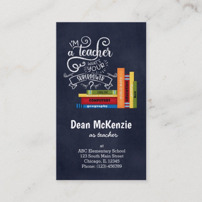 Cartão De Visita Qual é a sua superpotência? (Frente)