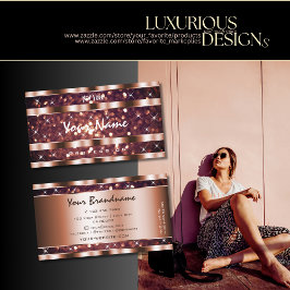 Cartão De Visita Qualidade das estrelas cintilantes Douradas do Ros