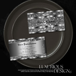 Cartão De Visita Qualidade das estrelas de brilho de prata captutor