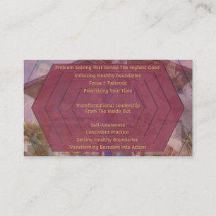 Cartão De Visita Qualidades de Liderança Transformacional (com códi