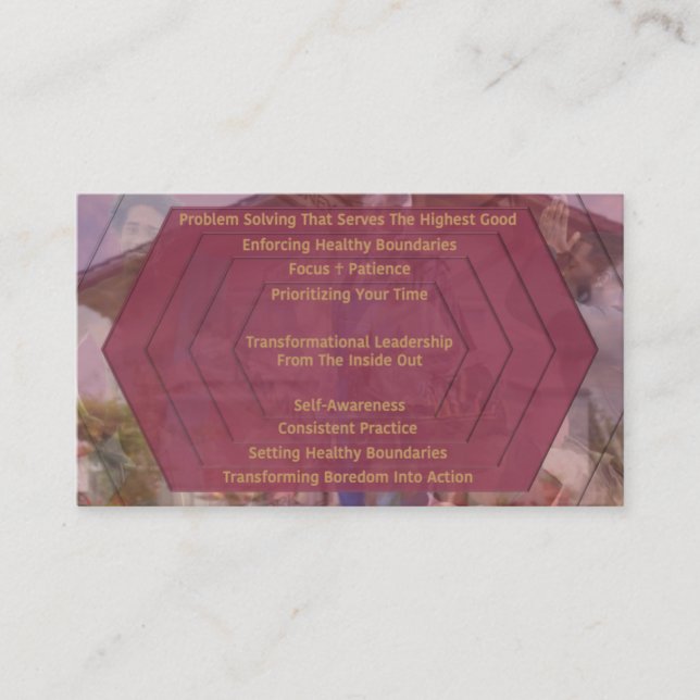 Cartão De Visita Qualidades de Liderança Transformacional (com códi (Frente)