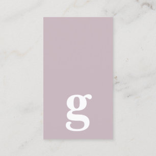 Cartão De Visita Qualquer letra, Simples lavanda Deluxe