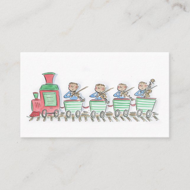 Cartão De Visita Quarteto de String de Comboio (Frente)