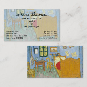 Cartão De Visita Quarto de Van Gogh em Arles - Clássico Amarelo & A