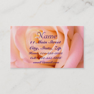 Cartão de visita quase cor-de-rosa