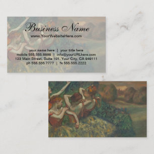 Cartão De Visita Quatro Dançarinas de Edgar Degas