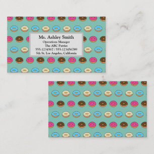 Cartão De Visita Quatro padrões Rosquinha associados   Personalizar
