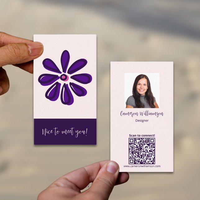 Cartão De Visita Que Bom Conhecê-Lo! Conectar social (Classy Nice to Meet You! Connect Social Business Card)