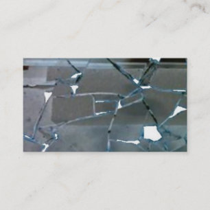 Cartão de visita quebrado do espelho