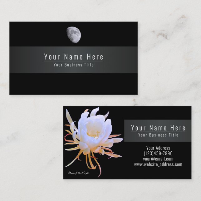 Cartão De Visita Queen of the Night 名刺 (Frente/Verso)