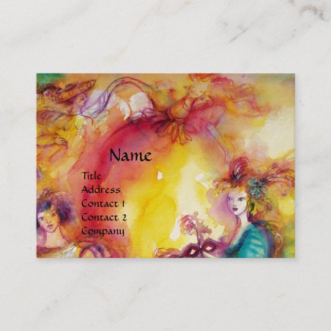 Cartão De Visita QUEIMANDO CARNIVAL / Teatro, dança e música (Frente)