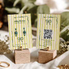 Cartão De Visita Quirky Citrus Hand-Drawn Bow Jewelry Earring