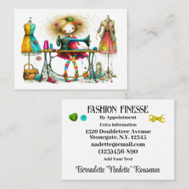 Cartão De Visita Quirky Seamstress Sewing Tailor