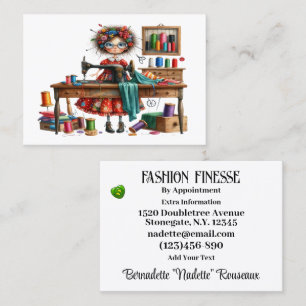 Cartão De Visita Quirky Seamstress Sewing Tailor
