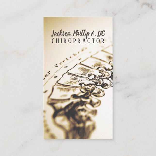 Cartão De Visita Quiroprata Clínica de Quiropraxia Terapia Massagem (Frente)