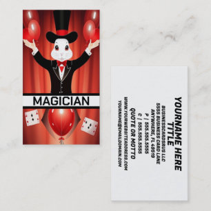 Cartão De Visita Rabbit Partido Mágico Ato Mágico