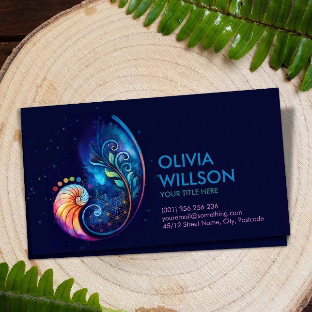 Cartão De Visita Rácio do ouro - Flor da vida - Geometria Sagrada (Criador carregado)