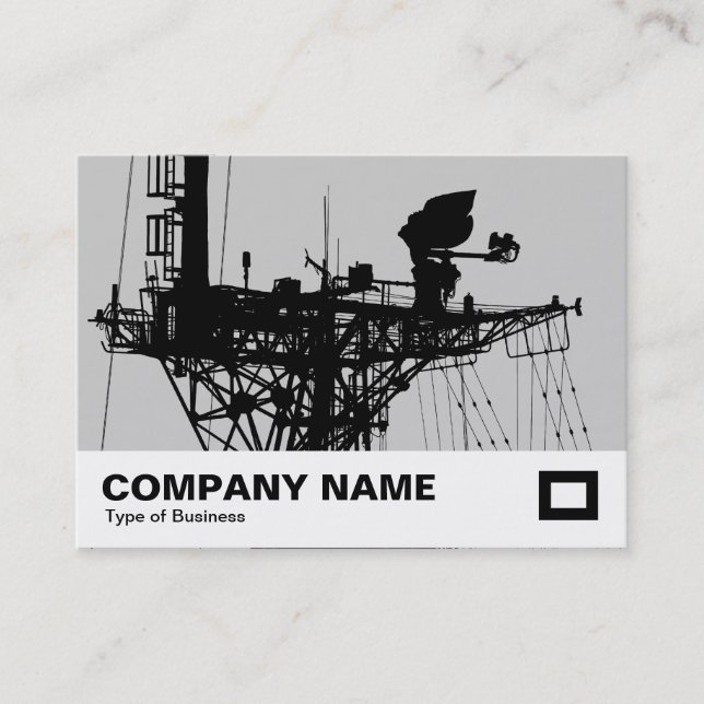 Cartão De Visita Radar Mast - Cinza Leve (Frente)
