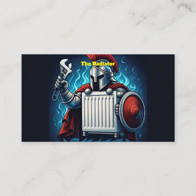 Cartão De Visita Radiator Specialist Plumber Business Card  (Frente)
