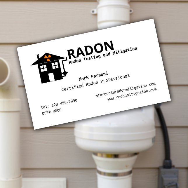 Cartão De Visita Radon Testing and Mitigation Company (Criador carregado)