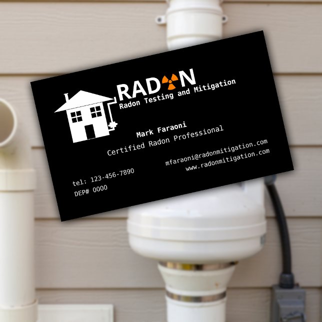 Cartão De Visita Radon Testing and Mitigation Company (Criador carregado)