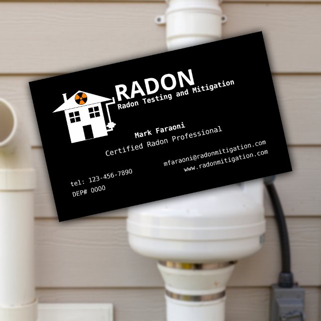 Cartão De Visita Radon Testing and Mitigation Company (Criador carregado)