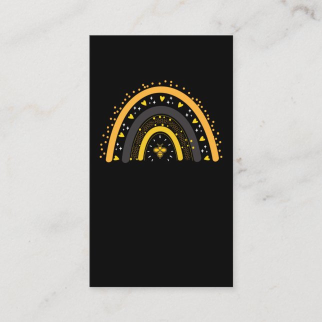 Cartão De Visita Rainbow Bee Honey Beekeeper Mulheres Bebidas Escon (Frente)