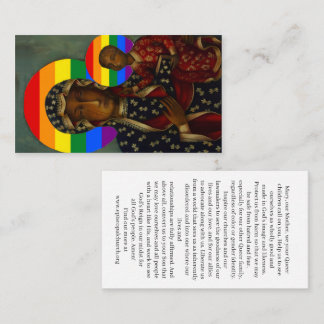Cartão De Visita Rainbow Black Madonna Holy Card