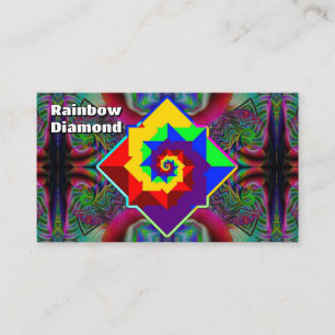 Cartão De Visita Rainbow Diamond (você pode mudar as palavras)