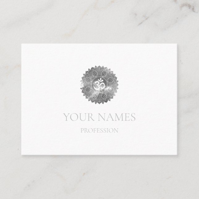 CARTÃO DE VISITA: RAINBOW MANDALA + OHM  (Frente)