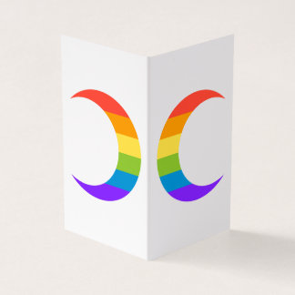 Cartão De Visita Rainbow Pride Crescent Moons Greeting Card
