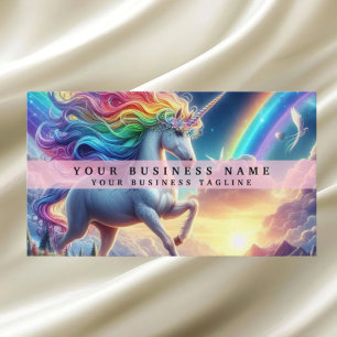 Cartão De Visita Rainbow Unicorn