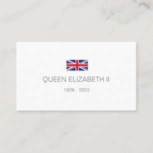 Cartão De Visita Rainha Elizabeth segundo