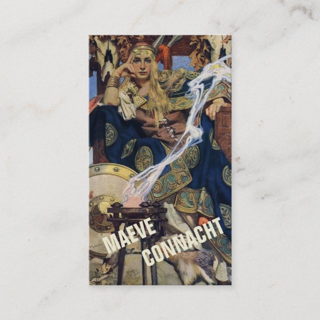 Cartão De Visita Rainha Maeve Warrior Princesa Fantasy Art (Frente)