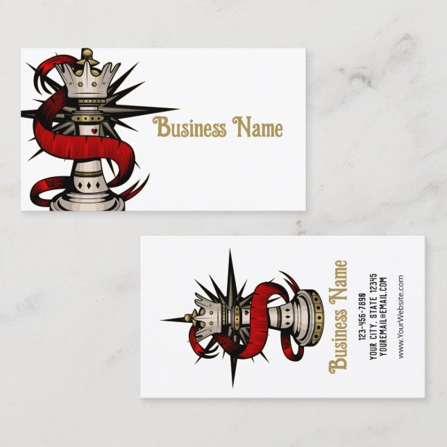 Cartão De Visita Rainha Real (Frente/Verso)