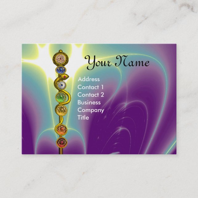 CARTÃO DE VISITA RAIO DE ASCLEPIUS,7 CHAKRAS,YOGA,ENERGIA ESPIRITUA (Frente)