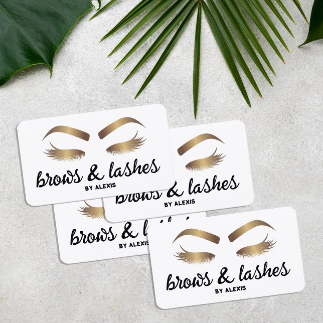 Cartão De Visita Ramal de Lash Eyelash Brows (Lash Brows Visiting Cards)