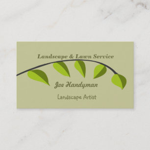 Cartão De Visita Ramo   de árvore verde orgânico