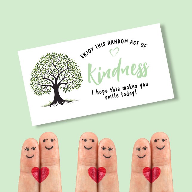 Cartão De Visita Random Act of Kindness Card | Kindness Tree Mini  (Criador carregado)