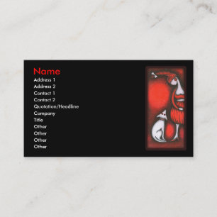 Cartão De Visita Rapariga e Cachorro