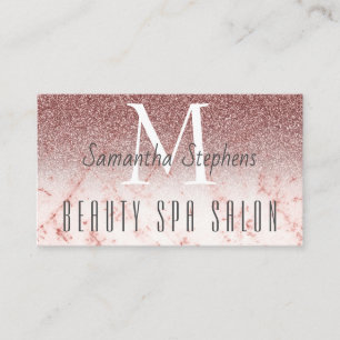 Cartão De Visita Rapariga Glamorosa Pinkish Glittering Hair SPA Sal