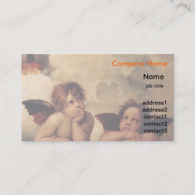 Cartão De Visita Raphael,Sistine Cherub (Frente)