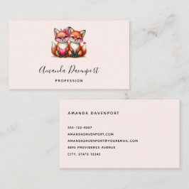 Cartão De Visita Raposa Laranja Coca-Cola Apaixonada