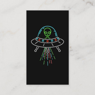 Cartão De Visita Rapto de Alienígenas de UFOs Coloridas
