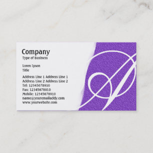 Cartão De Visita Rasgado - Textura em forma violeta